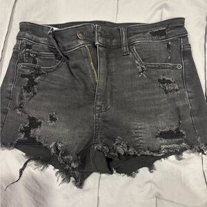 American Eagle Outfitters Ripped Black Jean Shorts